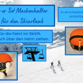 2-Er Set Maskenhalter Für Skilift, Ffp2 Über Dem Skihelm Hinweg Tragen, Einfaches Auf - Und Absetzen, Maskenadapter Lift, Einheitsgröße