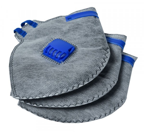 Connex Geruchschutzmaske FFP2, 3 Stück, grau-blau