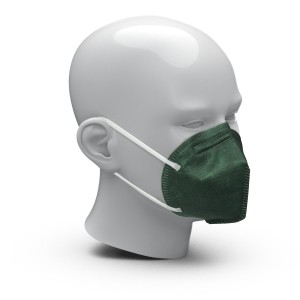FFP2 NR Atemschutzmaske Colour grün, ohne Ventil, 5-lagig, Hochwertige Mundschutzmaske mit Made in Germany Qualität, 1 Packung = 10 Stück, Maske grün