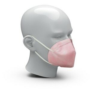 FFP2 NR Atemschutzmaske Colour rosa, ohne Ventil, 5-lagig, Hochwertige Mundschutzmaske mit Made in Germany Qualität, 1 Packung = 10 Stück, Maske rosa