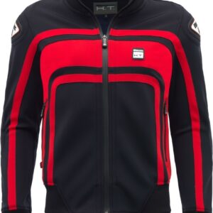 Blauer Easy Rider Damen Motorrad Textiljacke, schwarz-rot, Größe XS, schwarz-rot, Größe XS