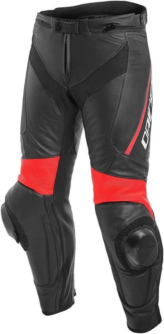 Dainese Delta 3 Damen Motorrad Lederhose, schwarz-rot, Größe 40, schwarz-rot, Größe 40