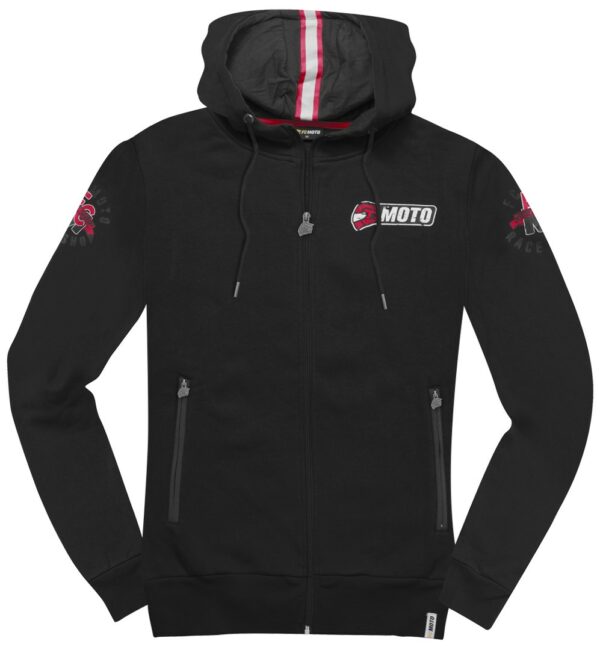 FC-Moto Effortless Damen Zip Hoodie, schwarz-rot, Größe XS, schwarz-rot, Größe XS