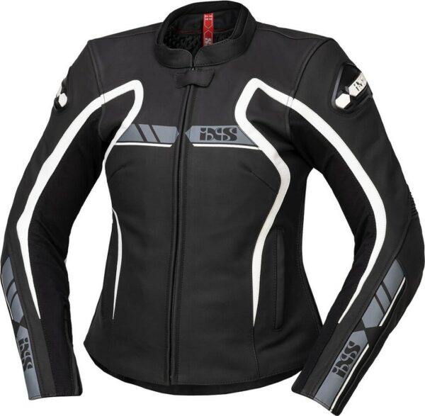 IXS RS-600 1.0 Damen Motorrad Lederjacke, schwarz-weiss, Größe 34, schwarz-weiss, Größe 34