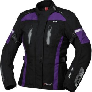 IXS Tour Pacora-ST Damen Motorrad Textiljacke, schwarz-lila, Größe S, schwarz-lila, Größe S