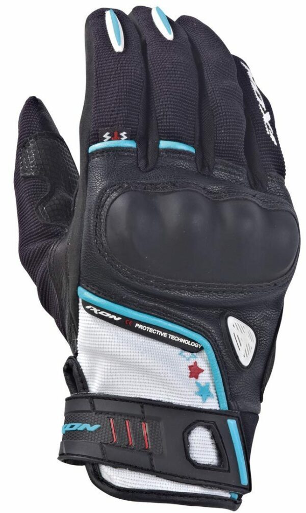 Ixon RS Grip Lady HP Damen Handschuhe, schwarz-weiss-blau, Größe 3XL, schwarz-weiss-blau, Größe 3XL
