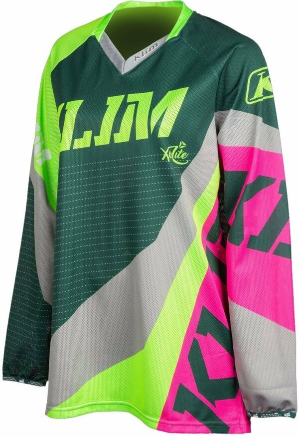 Klim XC Lite Damen Motocross Jersey, grau-grün, Größe 2XL, grau-grün, Größe 2XL