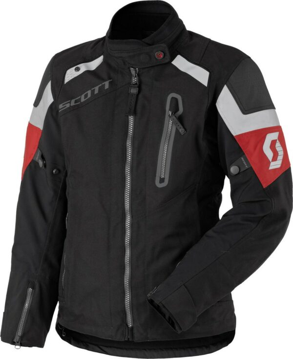 Scott Definit Pro DP Damen Motorrad Textiljacke, schwarz-rot, Größe 38, schwarz-rot, Größe 38