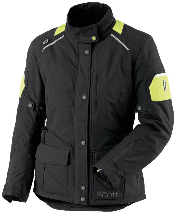 Scott Turn DP Damen Motorrad Textiljacke, schwarz-gelb, Größe 38, schwarz-gelb, Größe 38