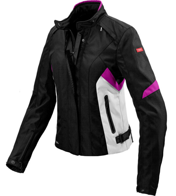 Spidi Flash H2Out Damen Motorrad Textiljacke, schwarz-pink, Größe XS, schwarz-pink, Größe XS