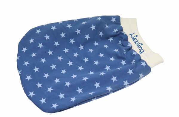 Strampelsack Sterne Blau Mit Name Für Babys Und Kleinkinder in Versch. Größen - Babyschlafsack Pucksack Schlafsack Sommerschlafsack