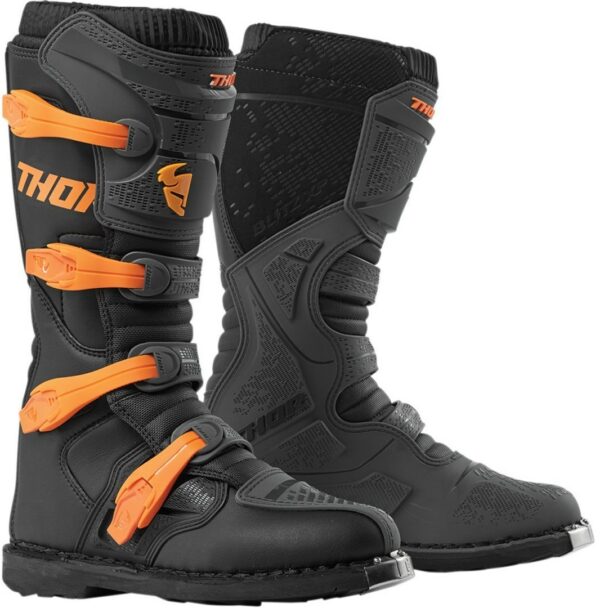 Thor Blitz XP Motocross Stiefel, grau-orange, Größe 41 für Frauen, grau-orange, Größe 41