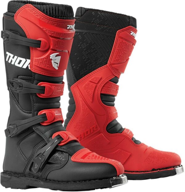 Thor Blitz XP Motocross Stiefel, schwarz-rot, Größe 41 für Frauen, schwarz-rot, Größe 41
