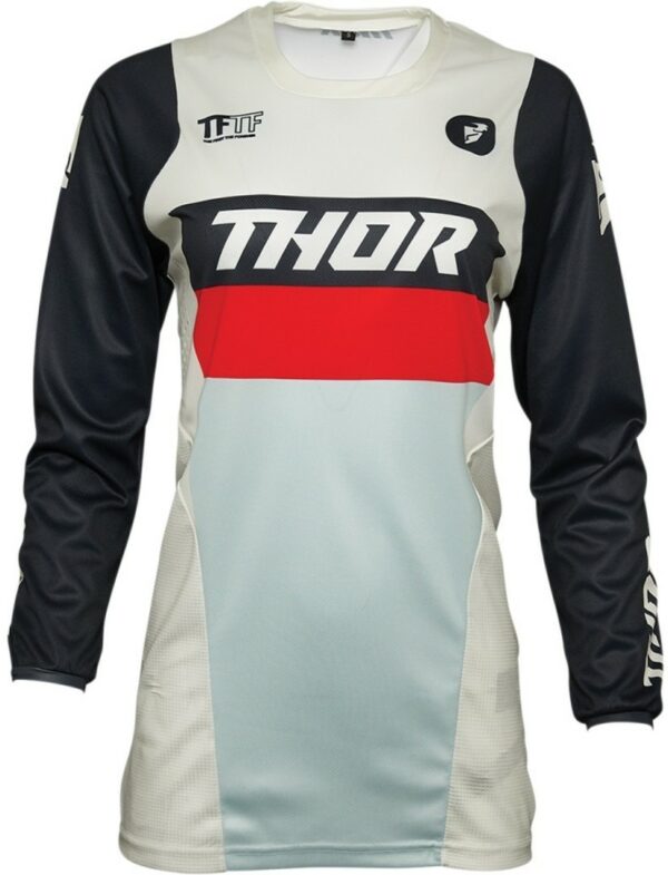 Thor Pulse Racer Damen Motocross Jersey, weiss-blau, Größe L, weiss-blau, Größe L