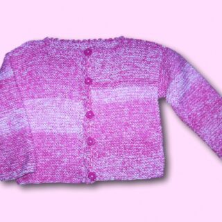 Baby Jacke Strickjacke Gr 80 Weiß Pink Melange Baumwolle Handmade Baby Girls Cardigan From 9 - 12 Months White Camouflage Knitted