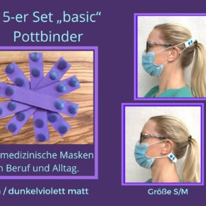 Maskenhalter Für Erwachsene, 5-Er Pack Basic Pottbinder, Flexible Ohrenschoner Ffp2 Masken, Verstellbar, Ohr Erweiterung