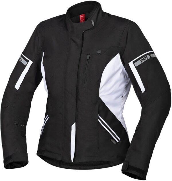IXS Tour Finja-ST 2.0 Damen Motorrad Textiljacke, schwarz-weiss, Größe L, schwarz-weiss, Größe L