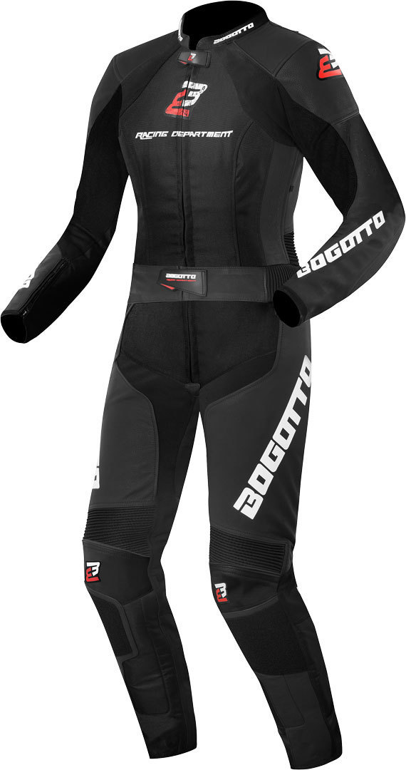 Bogotto Losail 2-Teiler Damen Motorrad Lederkombi, schwarz, Größe 34, schwarz, Größe 34