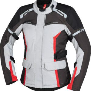 IXS Evans-ST 2.0 Damen Motorrad Textiljacke, grau-rot, Größe S, grau-rot, Größe S