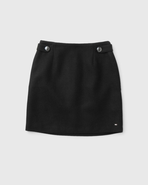 Tommy Hilfiger WMNS WOOL BLEND BUTTONS SHORT SKIRT black female Skirts jetzt erhältlich auf BSTN.com in Größe S