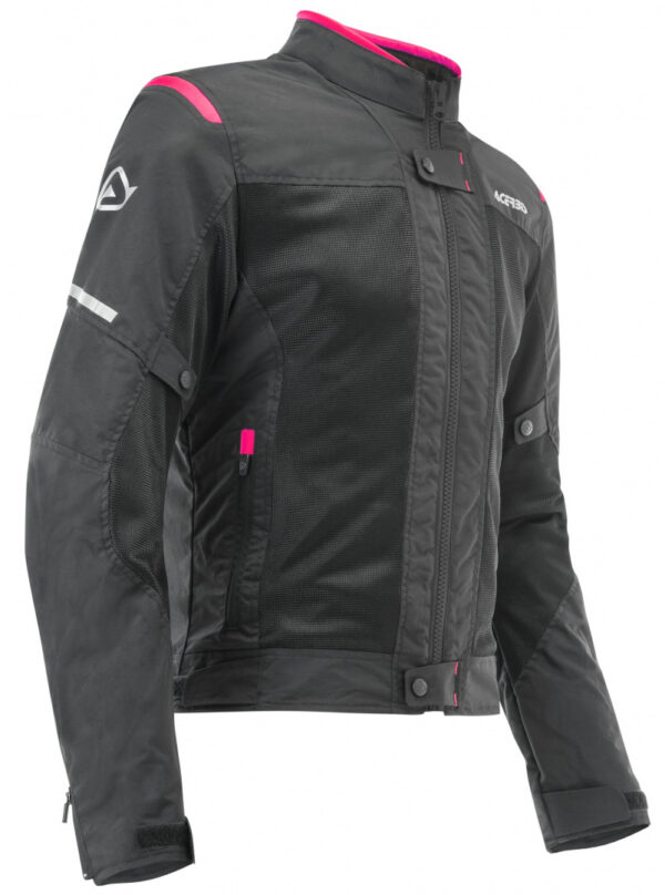 Acerbis Ramsey Vented Damen Motorrad Textiljacke, schwarz-pink, Größe 2XL, schwarz-pink, Größe 2XL