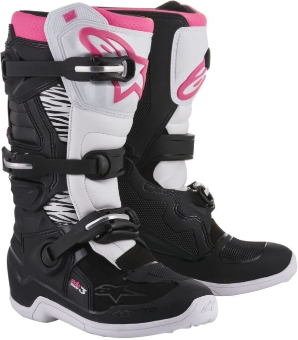 Alpinestars Stella Tech 3 Damen Motocross Stiefel, schwarz-pink, Größe 41, schwarz-pink, Größe 41