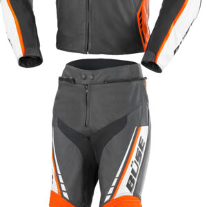 Büse Silverstone Pro 2-Teiler Damen Motorrad Lederkombi, schwarz-weiss-orange, Größe 34, schwarz-weiss-orange, Größe 34