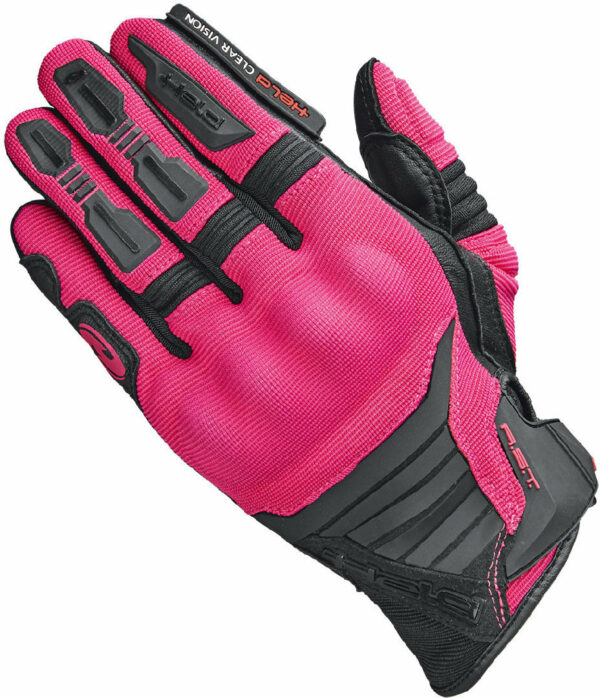 Held Hamada Damen Motocross Handschuhe, schwarz-pink, Größe S M, schwarz-pink, Größe S M