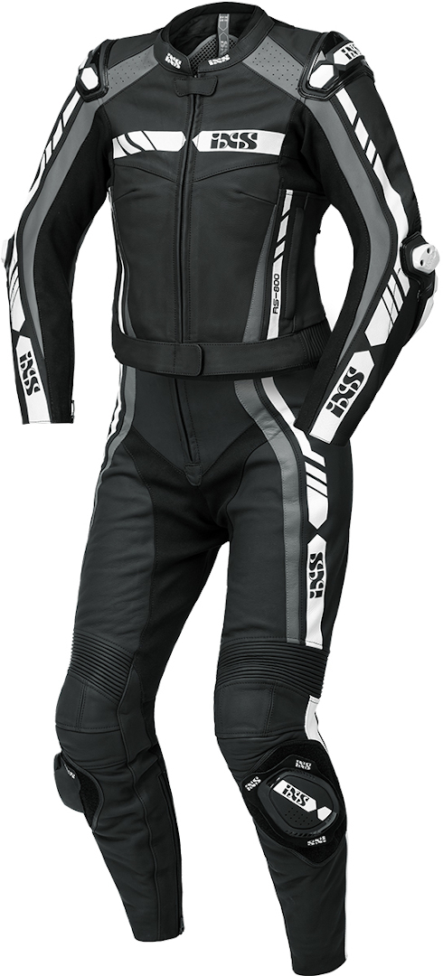 IXS RS-800 1.0 2-Teiler Damen Motorrad Lederkombi, schwarz-grau-weiss, Größe 34, schwarz-grau-weiss, Größe 34