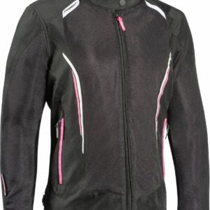 Ixon Cool Air-C Damen Motorrad Textiljacke, schwarz-weiss-pink, Größe 7XL, schwarz-weiss-pink, Größe 7XL