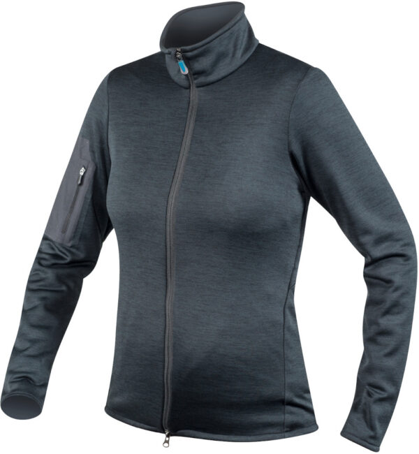 Komperdell Full Zip Sweater Damen Protektorenjacke, schwarz-blau, Größe 25 2XS, schwarz-blau, Größe 25 2XS