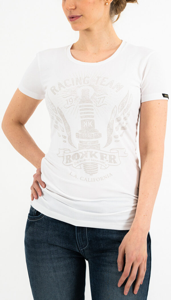 Rokker Performance Racing Team Damen T-Shirt, weiss, Größe S, weiss, Größe S
