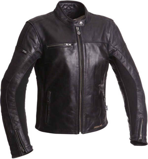 Segura Lady Nova Damen Motorradlederjacke, schwarz, Größe 46, schwarz, Größe 46