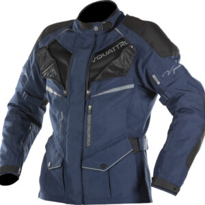 VQuattro Hurricane Lady Damen Motorrad Textiljacke, schwarz-blau, Größe XS, schwarz-blau, Größe XS