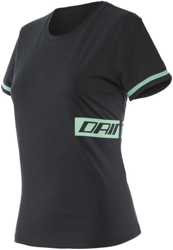 Dainese Paddock Damen T-Shirt, schwarz-blau, Größe M, schwarz-blau, Größe M