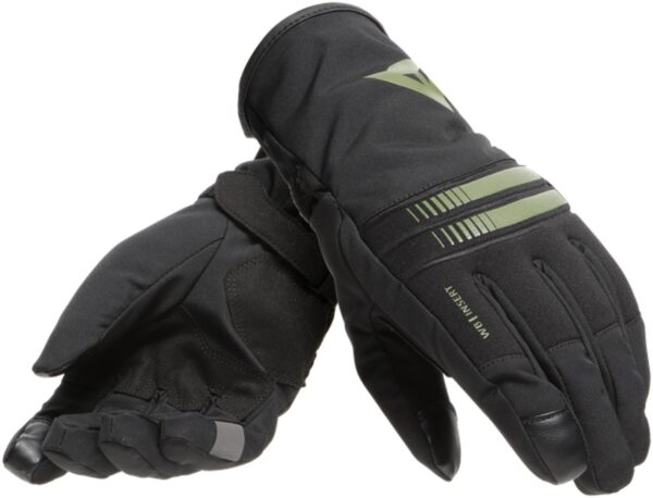 Dainese Plaza 3 D-Dry Damen Motorrad Handschuhe, schwarz-grün, Größe XS, schwarz-grün, Größe XS