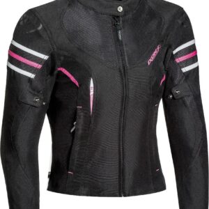 Ixon Ilana Damen Motorrad Textiljacke, schwarz-pink, Größe 2XL, schwarz-pink, Größe 2XL
