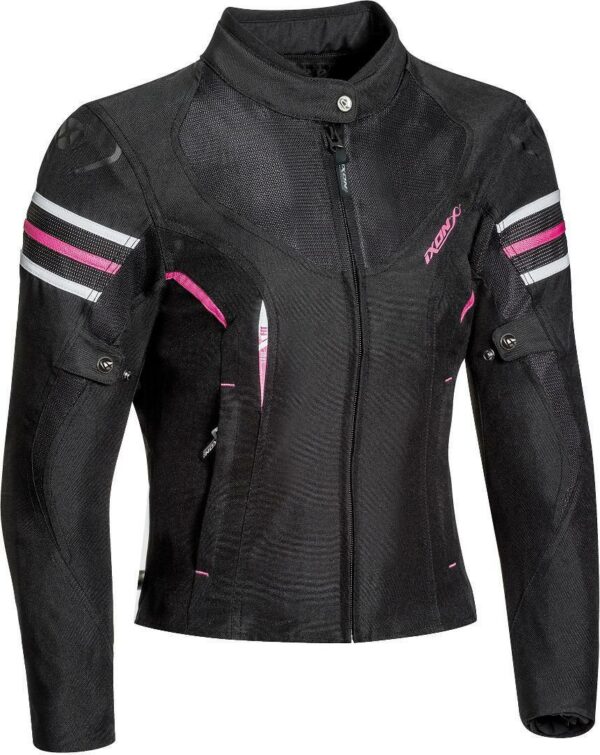 Ixon Ilana Damen Motorrad Textiljacke, schwarz-pink, Größe 2XL, schwarz-pink, Größe 2XL