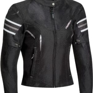 Ixon Ilana Damen Motorrad Textiljacke, schwarz-weiss, Größe XS, schwarz-weiss, Größe XS