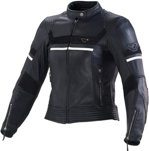 Macna Daisy Damen Motorrad Lederjacke, schwarz, Größe 40, schwarz, Größe 40