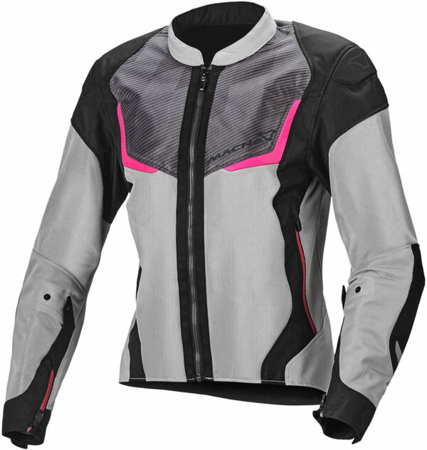 Macna Orcano Damen Motorrad Textiljacke, grau-pink, Größe L, grau-pink, Größe L