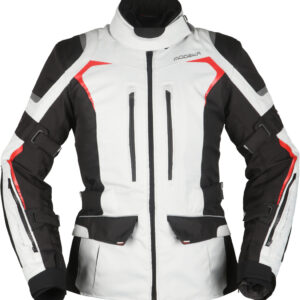 Modeka Elaya Damen Motorrad Textiljacke, schwarz-grau, Größe 34, schwarz-grau, Größe 34