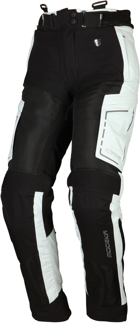 Modeka Khao Air Damen Motorrad Textilhose, schwarz-grau, Größe 46, schwarz-grau, Größe 46