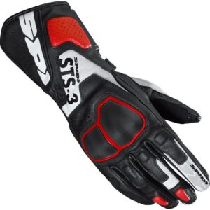 Spidi STS-3 Damen Motorrad Handschuhe, schwarz-rot, Größe XS, schwarz-rot, Größe XS