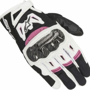 Alpinestars Stella SMX-2 Air Carbon V2 Damen Handschuhe, schwarz-weiss-lila, Größe L, schwarz-weiss-lila, Größe L