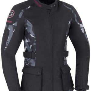 Bering April Damen Motorrad Textiljacke, schwarz-mehrfarbig, Größe 2XS 1 34 36, schwarz-mehrfarbig, Größe 2XS 1 34 36