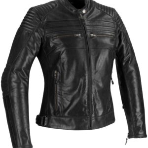 Bering Morton Damen Motorrad Lederjacke, schwarz, Größe 40, schwarz, Größe 40
