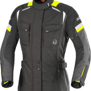 Büse Breno Damen Motorrad Textiljacke, schwarz-gelb, Größe 44, schwarz-gelb, Größe 44
