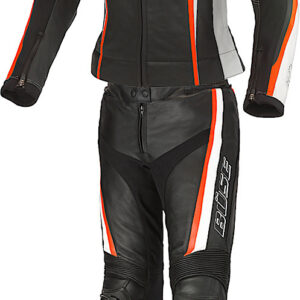 Büse Mille 2-Teiler Damen Motorrad Lederkombi, schwarz-orange, Größe 36, schwarz-orange, Größe 36