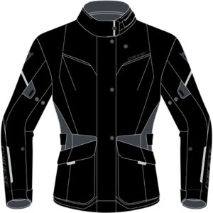 Dainese Tempest 3 D-Dry Damen Motorrad Textiljacke, schwarz-grau, Größe 44, schwarz-grau, Größe 44